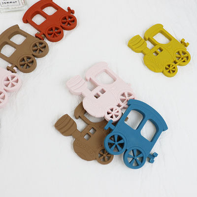 Little Train Silicone Baby Teether For Necklace Toy Non Toxic