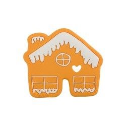 Custom Silicone Baby Teether With Halloween Ghost Gingerbread Man Shape