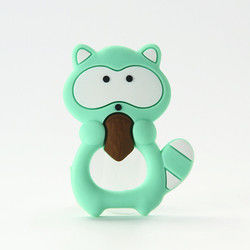 Animal Cat Kitten Silicone Baby Teether BPA Free For Toddler Teething