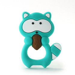 Animal Cat Kitten Silicone Baby Teether BPA Free For Toddler Teething