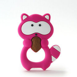 Animal Cat Kitten Silicone Baby Teether BPA Free For Toddler Teething