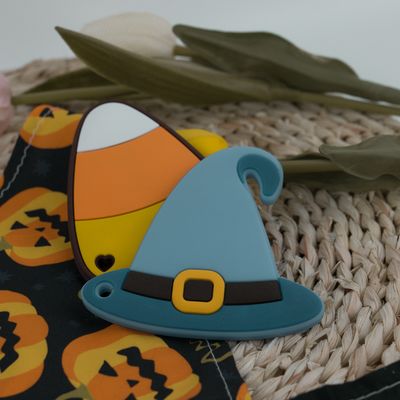 Halloween Witches Hat Silicone Baby Teether Colorful For Soothing Teething Pain