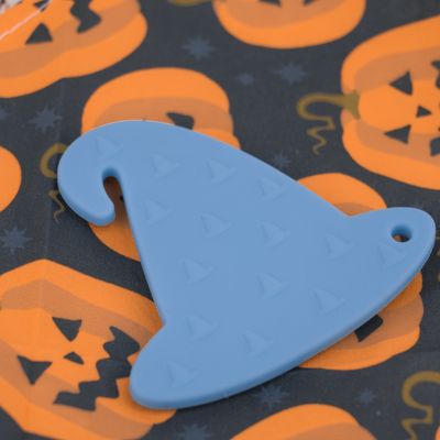 Halloween Witches Hat Silicone Baby Teether Colorful For Soothing Teething Pain