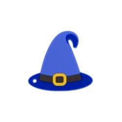 Colorful Halloween Silicone Teether With Witches Hat Candy Corn Shape