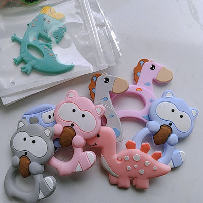 Chewable Food Grade Baby Silicone Teethers ,  Non Toxic Teething Silicone Toy