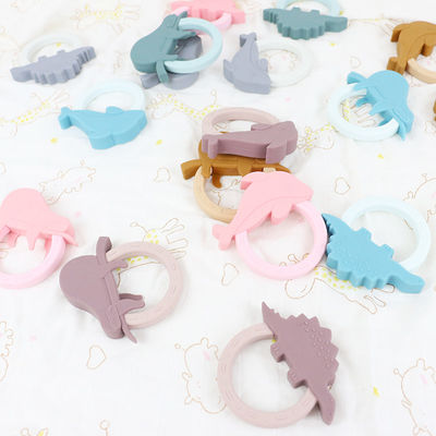 Colorful Silicone Baby Teether With Cartoon Animal Penguin Shape