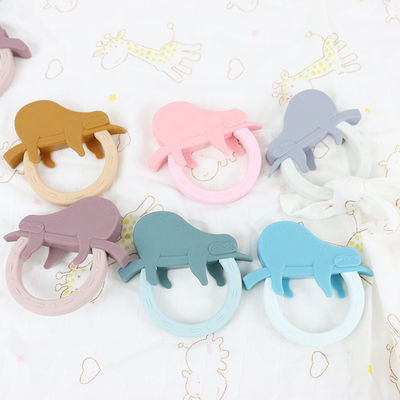 Colorful Silicone Baby Teether With Cartoon Animal Penguin Shape