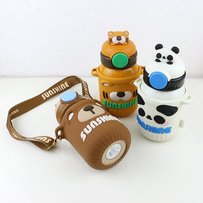 550ml Stainless Steel Thermos Cup With  Food Grade Silicone Cover