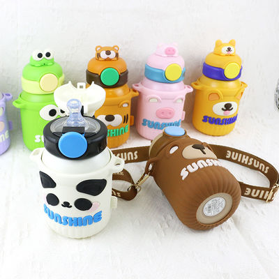 550ml Animal Stainless Steel Thermos Bottle With Silicone Cover