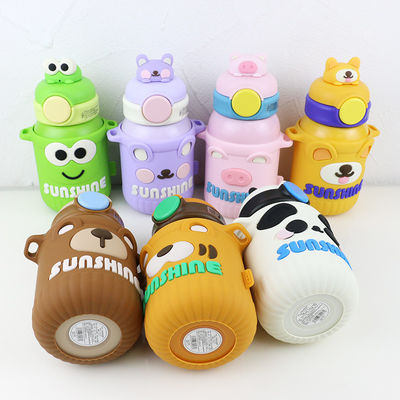 550ml Animal Stainless Steel Thermos Bottle With Silicone Cover