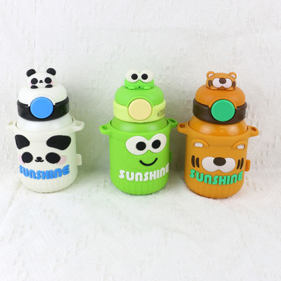 550ml Animal Stainless Steel Thermos Bottle With Silicone Cover