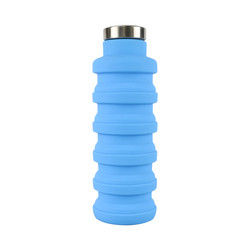 Custom Logo Silicone Water Bottle Foldable For Outdoor Carrying