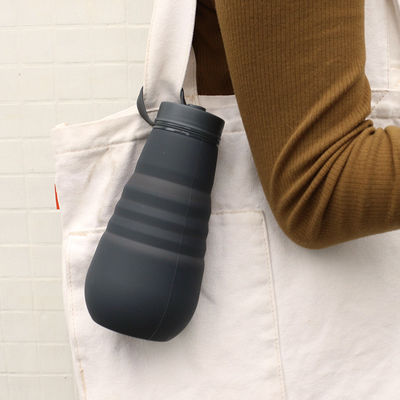 Leakproof Foldable Silicone Drinking Bottle BPA Free For Travel Camping