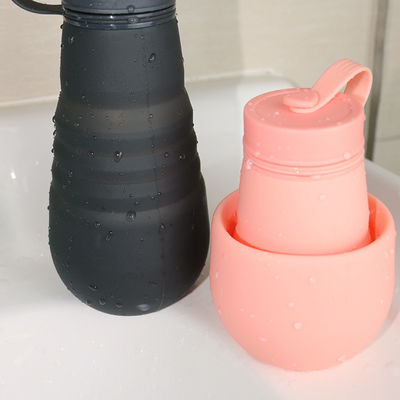 Leakproof Foldable Silicone Drinking Bottle BPA Free For Travel Camping