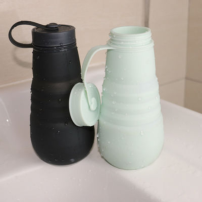Leakproof Foldable Silicone Drinking Bottle BPA Free For Travel Camping
