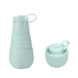 Leakproof Foldable Silicone Drinking Bottle BPA Free For Travel Camping