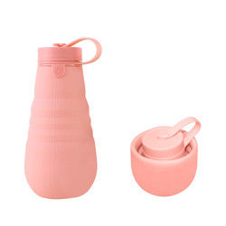 Leakproof Foldable Silicone Drinking Bottle BPA Free For Travel Camping