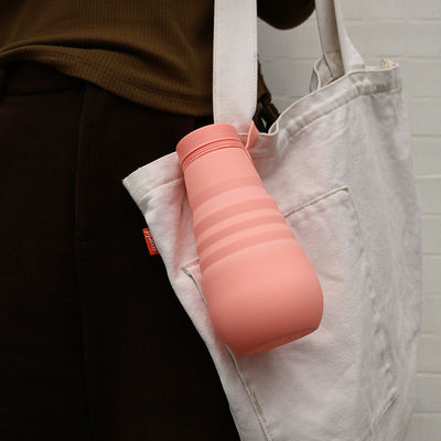 Outdoor Silicone Drink Bottle , Collapsible Water Bottle For Camping