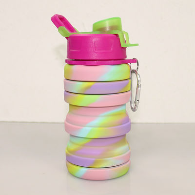 500ml Eco Friendly Silicone Water Bottle For Sport Travel Drinking