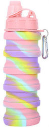 500ml Eco Friendly Silicone Water Bottle For Sport Travel Drinking