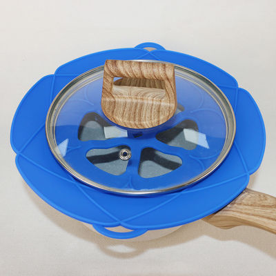 Food Grade Silicone Pan Lid Cover Reusable With Double Hangs For Cooking