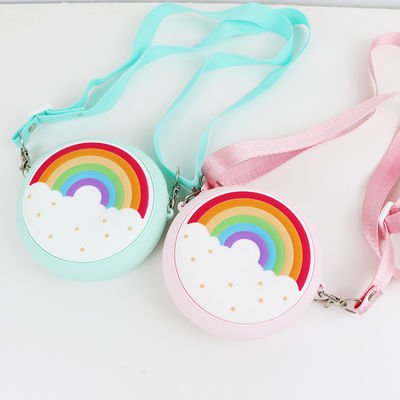 Mini Rainbow Custom Made Silicone Shoulder Bag For Kid Baby