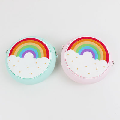 Mini Rainbow Custom Made Silicone Shoulder Bag For Kid Baby