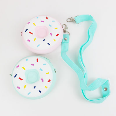 Donut Shape Custom Made Silicone Crossbody Bag With Zippers OEM ODM