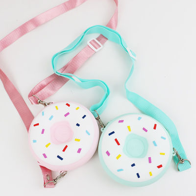 Donut Shape Custom Made Silicone Crossbody Bag With Zippers OEM ODM