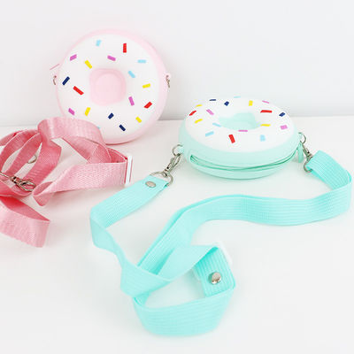 Donut Shape Custom Made Silicone Crossbody Bag With Zippers OEM ODM