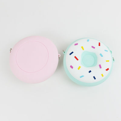 Donut Shape Custom Made Silicone Crossbody Bag With Zippers OEM ODM