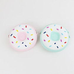 Donut Shape Custom Made Silicone Crossbody Bag With Zippers OEM ODM