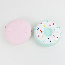 Donut Shape Custom Made Silicone Crossbody Bag With Zippers OEM ODM