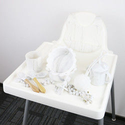 1Set 8 Pcs Silicone Baby Feeding Set Sustainable Pantone Color
