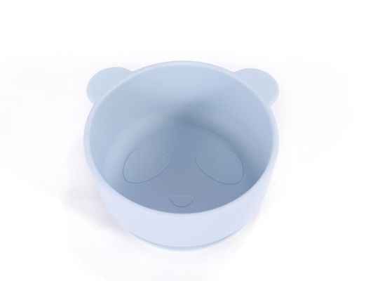 Cute Cartoon Desing Bear Panda Shape Baby Silicone Feeding Bowl Tasteless With Customize Logo