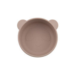 Cute Cartoon Desing Bear Panda Shape Baby Silicone Feeding Bowl Tasteless With Customize Logo