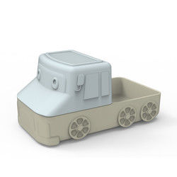 Cartoon Cute Silicone Suction Plate Car Shape For Baby Eating Food