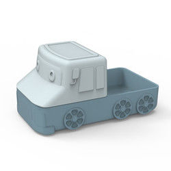 Cartoon Cute Silicone Suction Plate Car Shape For Baby Eating Food
