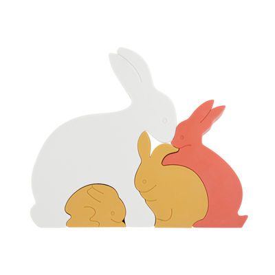 Bunny Rabbit Silicone Toddler Jigsaw Puzzle Eco Friendly For Baby