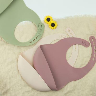 Toddler Feeding Silicone Baby Bib BPA Free Soft With Food Catcher