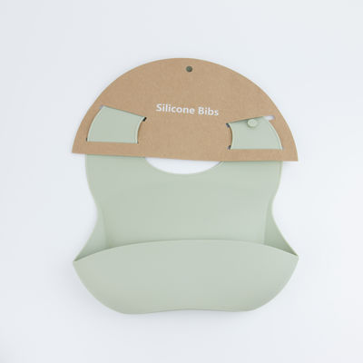 Customized Logo Silicone Baby Bib , Waterproof Feeding Bibs For Girls Boys