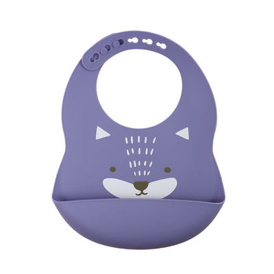 Pantone Color Baby Silicone Bib Custom With Cute Animal Sloth Printing