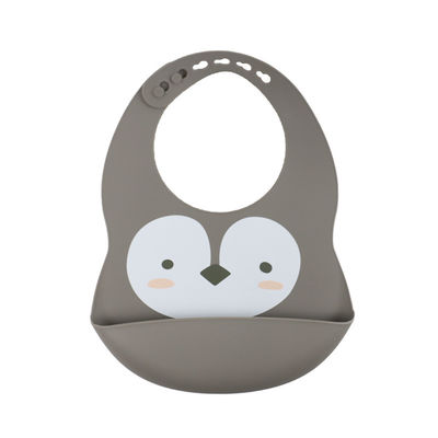 Pantone Color Baby Silicone Bib Custom With Cute Animal Sloth Printing