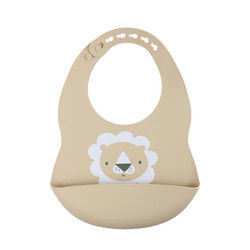 Pantone Color Baby Silicone Bib Custom With Cute Animal Sloth Printing