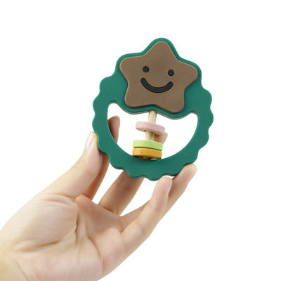 Eco Friendly Soft Baby Rattle Toy With Food Silicone Material
