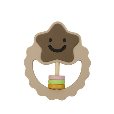 Eco Friendly Soft Baby Rattle Toy With Food Silicone Material