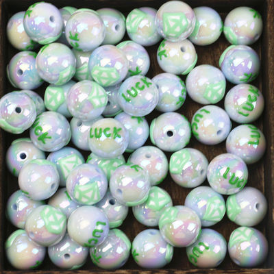 Chunky Gumball Pink Color Bulk Bubblegum Beads Acrylic Loose Beads For Jewelry