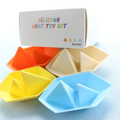 Floating Bath Silicone Boat Set Water Toys Bpa Free Food Grade