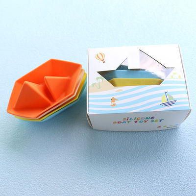 Floating Bath Silicone Boat Set Water Toys Bpa Free Food Grade