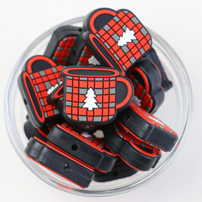 Custom Christmas Silicone focal beads BPA Free Eco Friendly DIY beads for pen keychains
